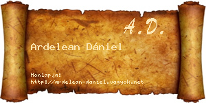 Ardelean Dániel névjegykártya
